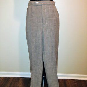 White Stag, Stretch Pant, Size-18, Brown & Cream, Plaid, Front Zipper